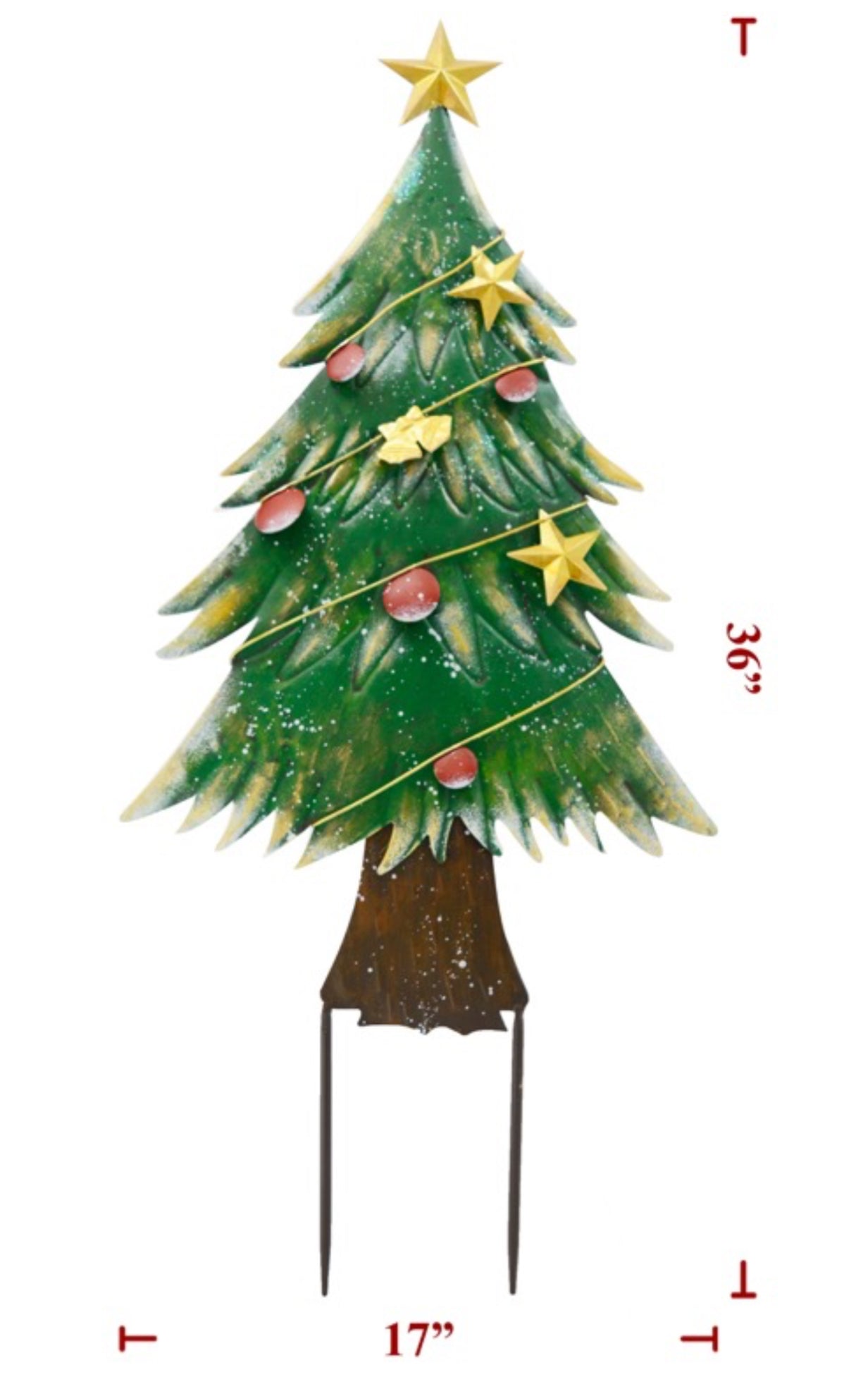 Metal merry Christmas tree 36”