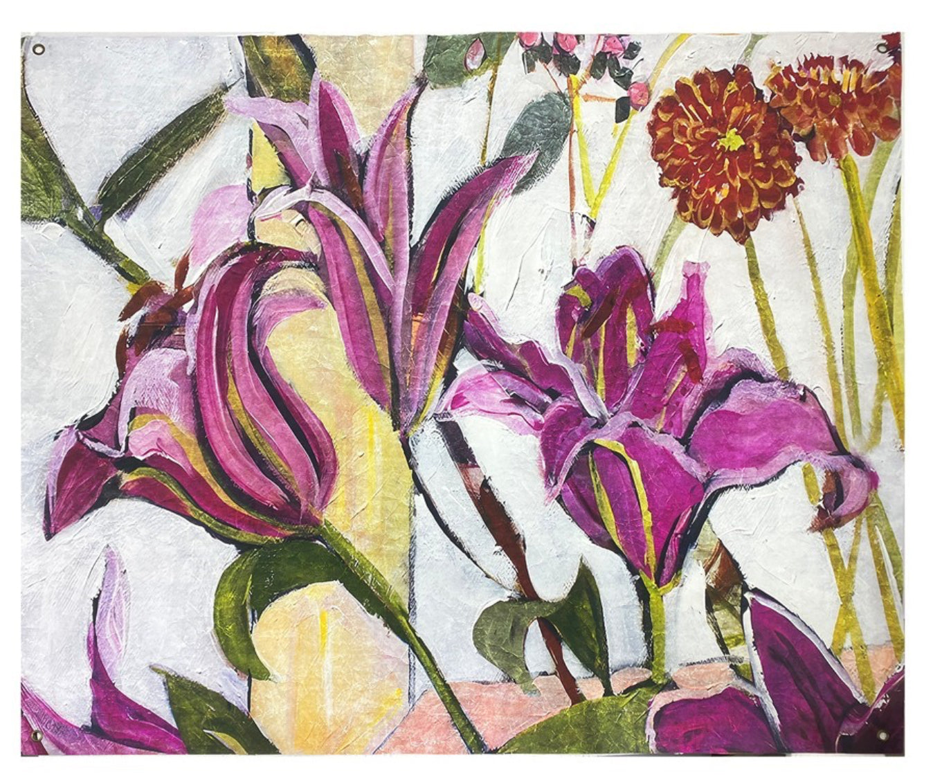 46x38" Art Paper, Oriental Lilies