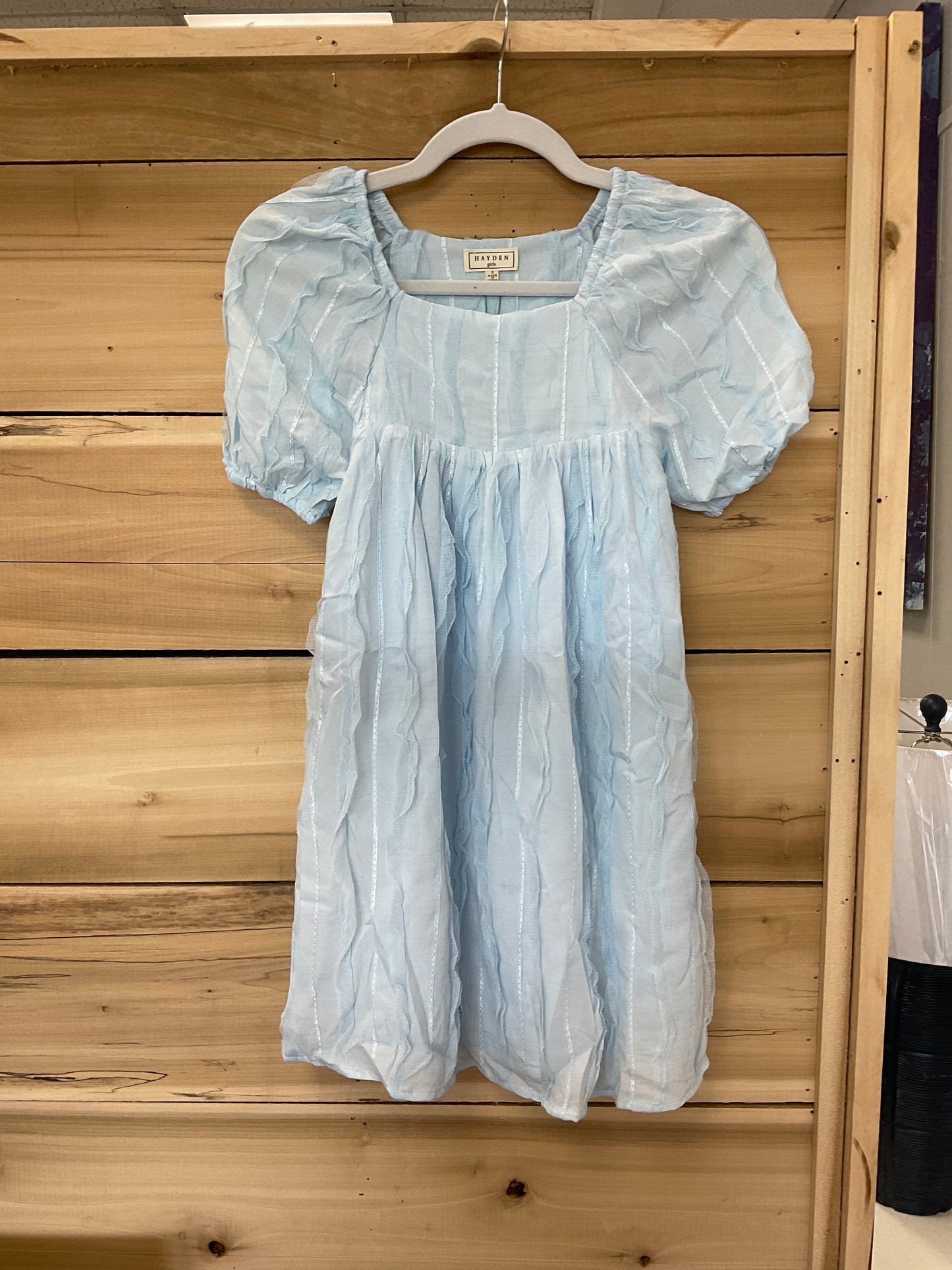 Blue ruffle dress