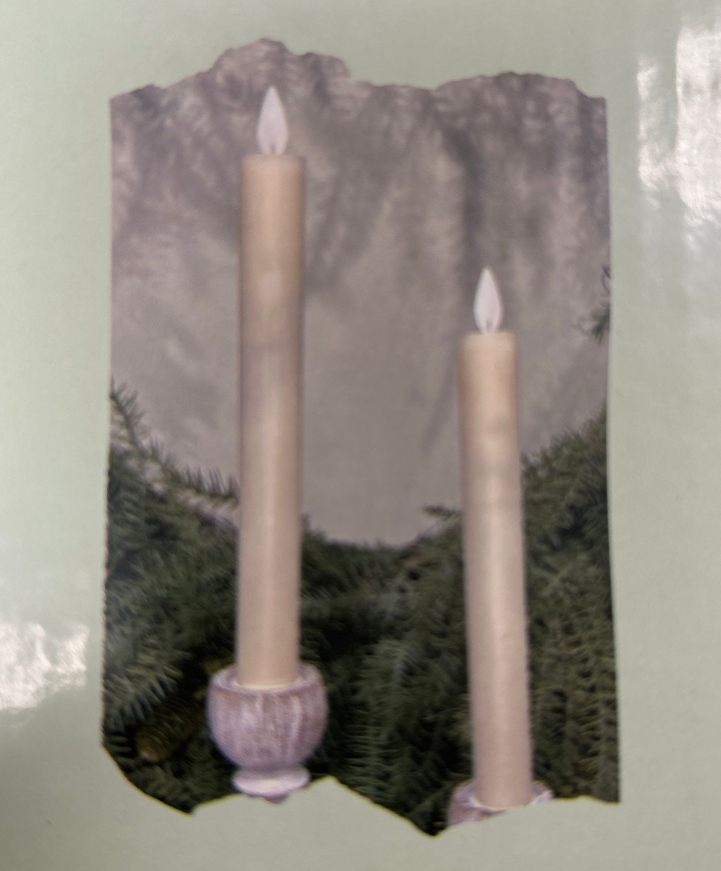 7” Taper candles with remote (2 candles)