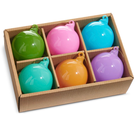 2.25" Box Set of Opaque Blown Glass Ball
Ornaments