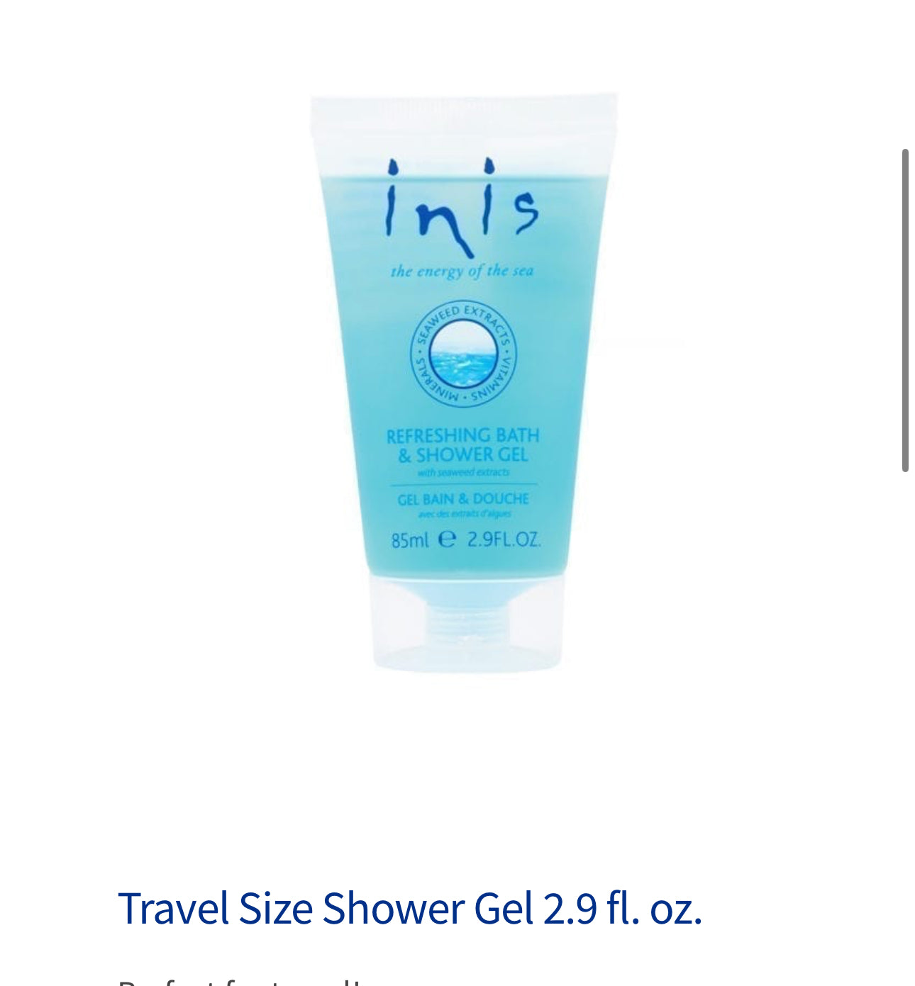 Inis travel size shower gel