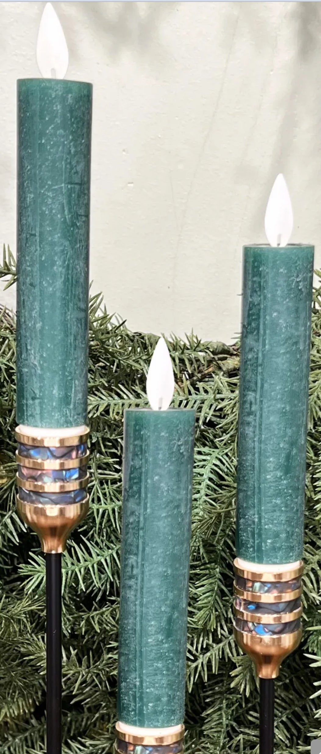 5 inch taper, candles set of three