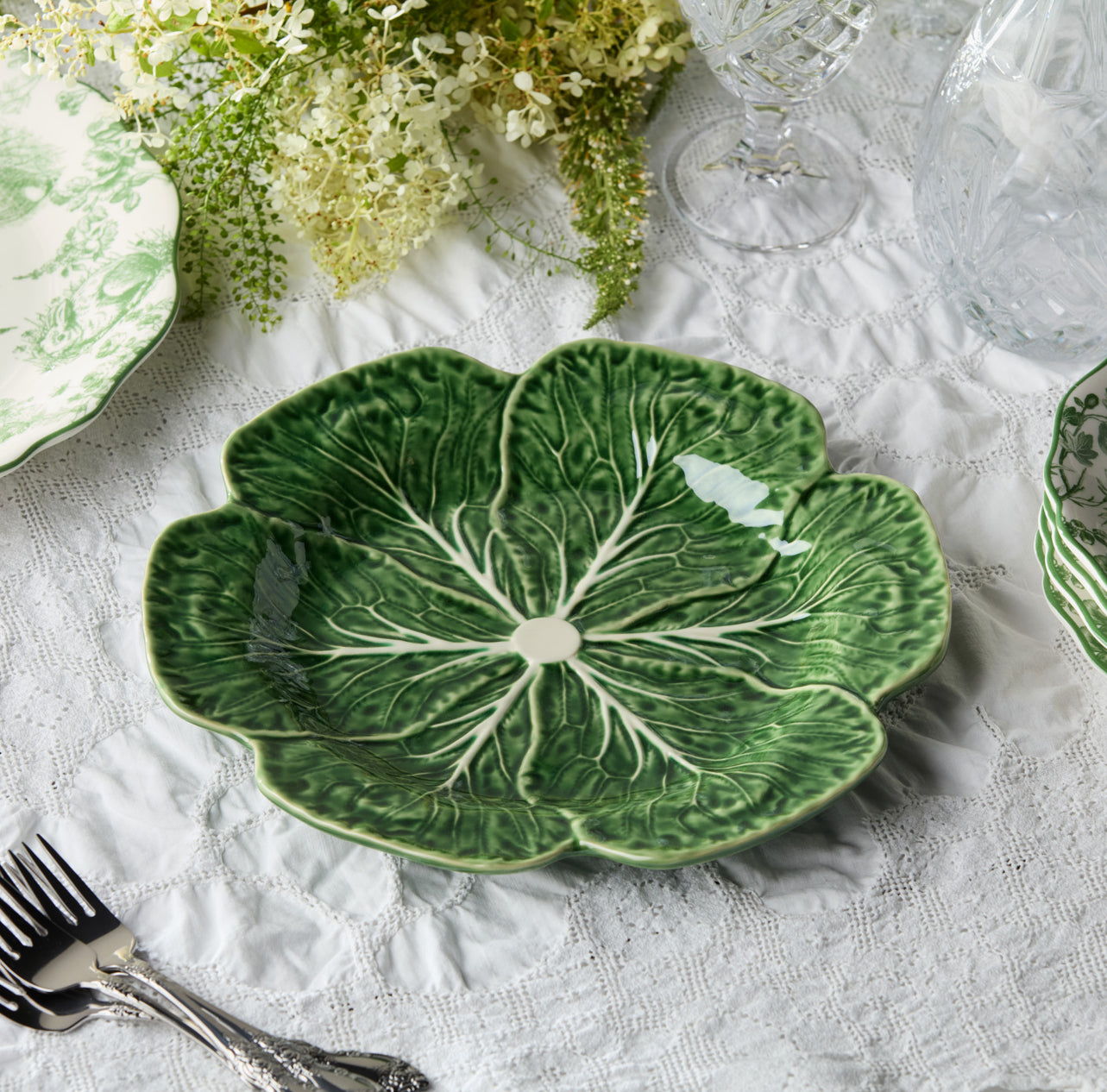 Le Jardin cabbage 3-D dinner plate 11”