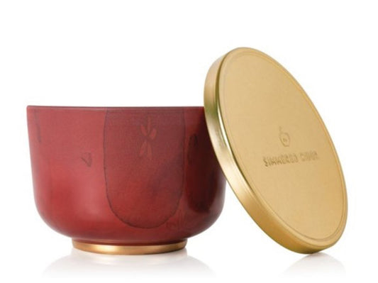 Simmered Cider Poured Candle Tin, Gold Lid