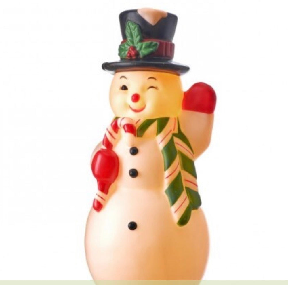24" PLASTIC OUTDOOR SNOWMAN PLUG IN