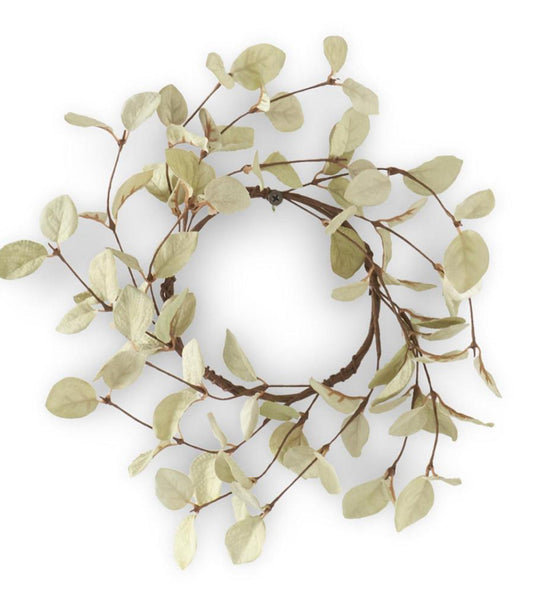 10 inch light green eucalyptus ring 4.5 inch inner diameter