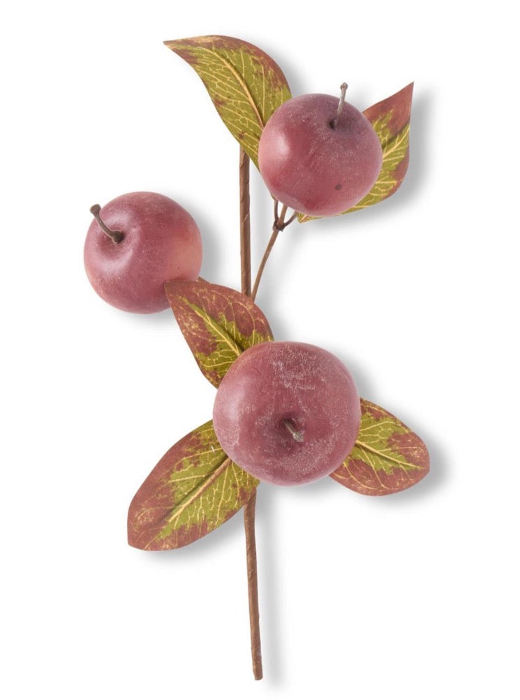 13 Inch Burgundy Red Speckled Apple Pick