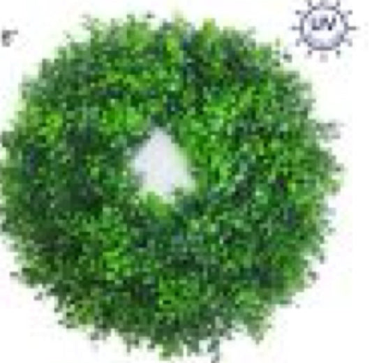 16” boxwood wreath uv rated