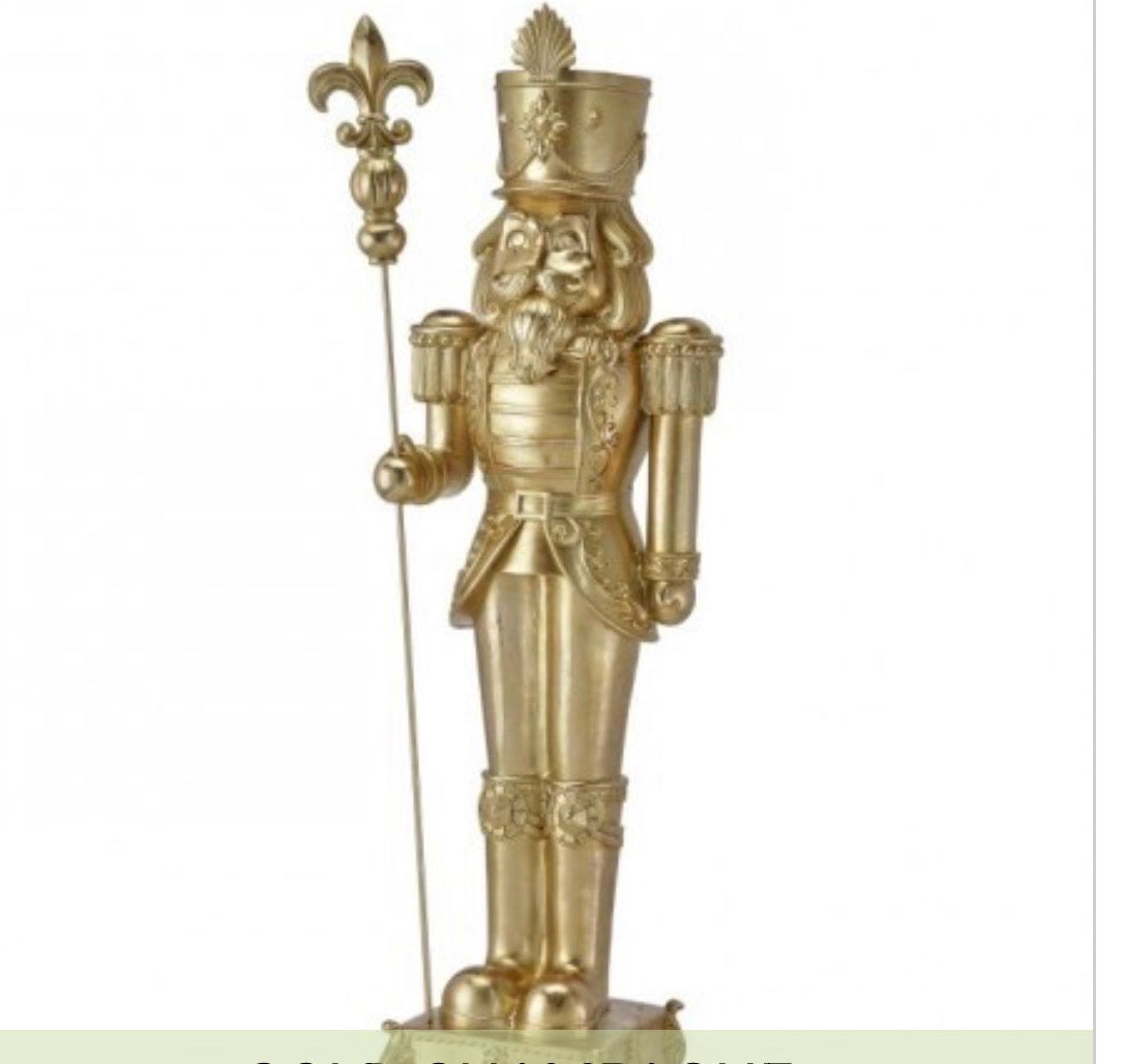 39" RESIN GILDED NUTCRACKER