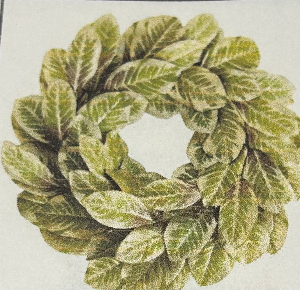 22” Gold Magnolia Leaf Wreath