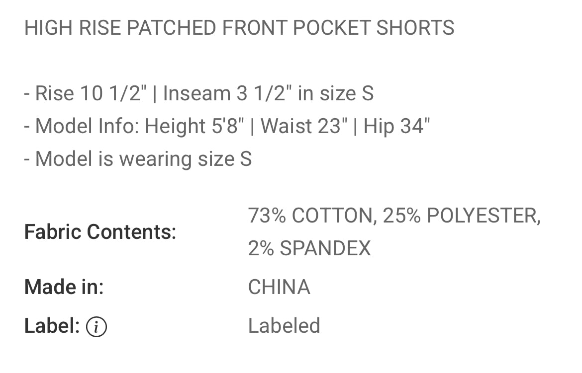 Risen patch pocket Jean shorts