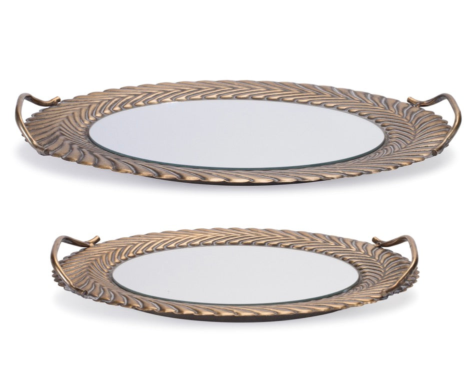 MIRROR TRAY METAL/GLASS