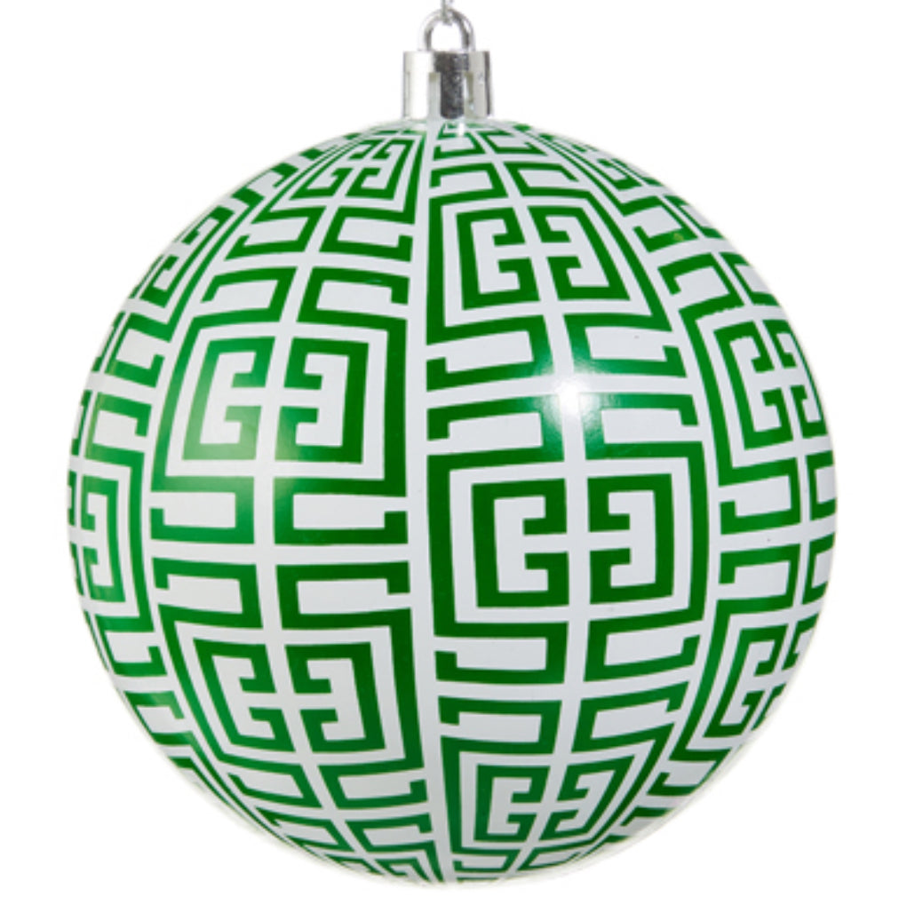 4" Greek Key Ball Ornament