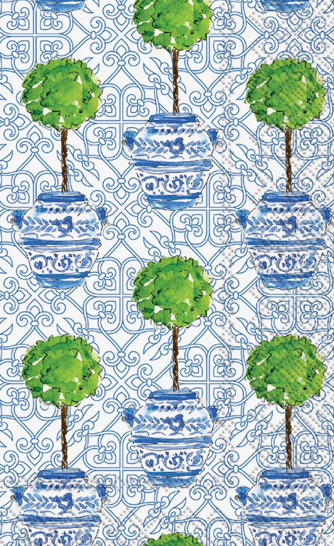 Blue Topiary Paper Guest Towels 16 pack