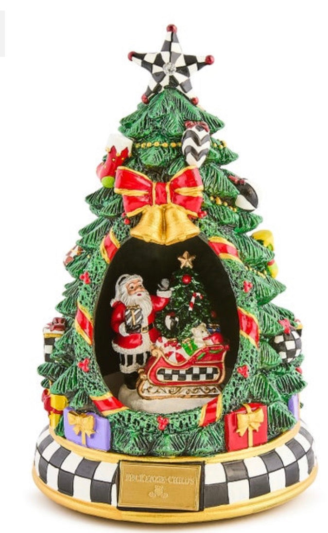 Courtly Christmas Tree & Santa Musical Display