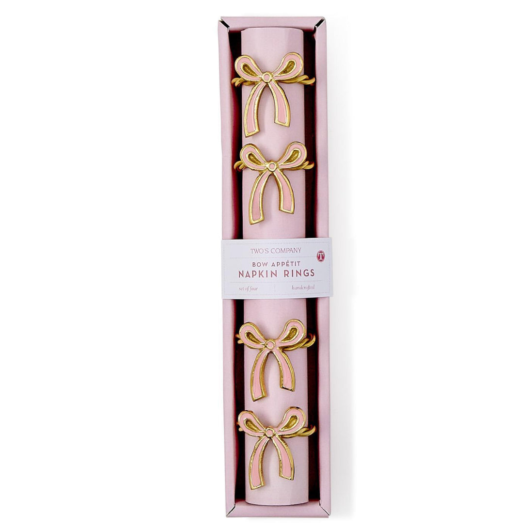 Pink Bow Appetite Napkin Rings