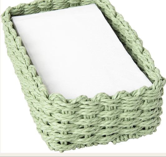 Paper Woven Guest Towel Caddy Light Gree