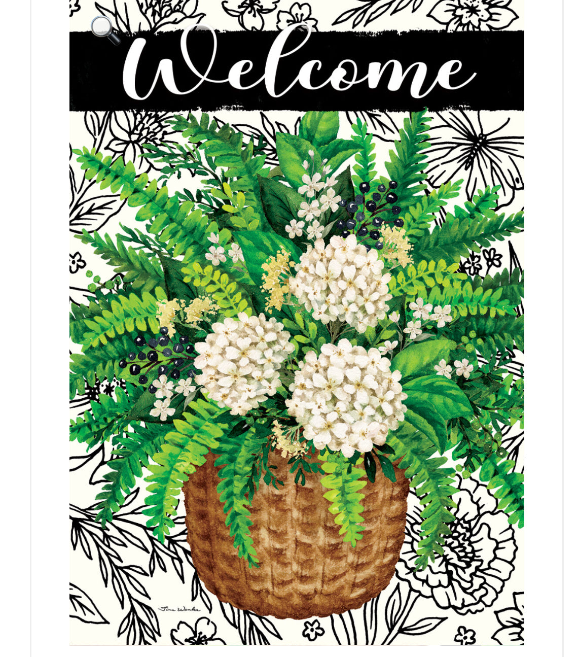 Elegant Fern Garden Flag