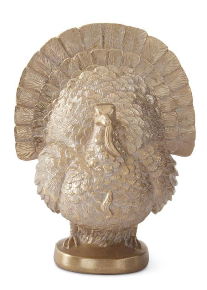 7.25 Inch Gold Resin Turkey