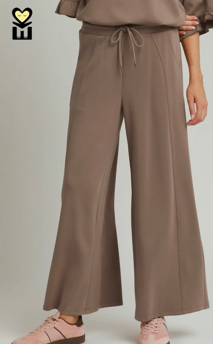 Spaceknit wide leg pants