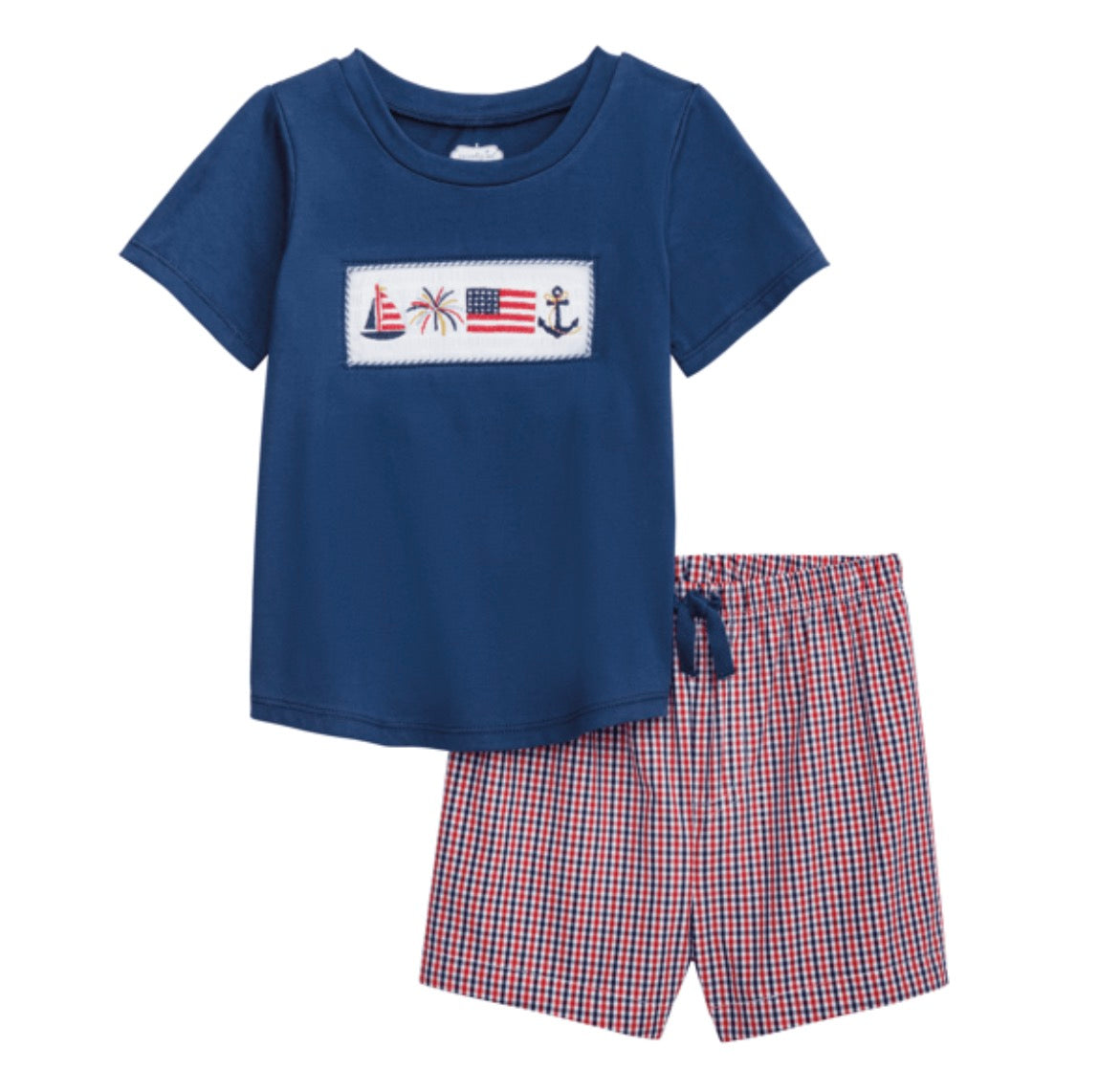 NAVY PATRIOTIC SHORT SET