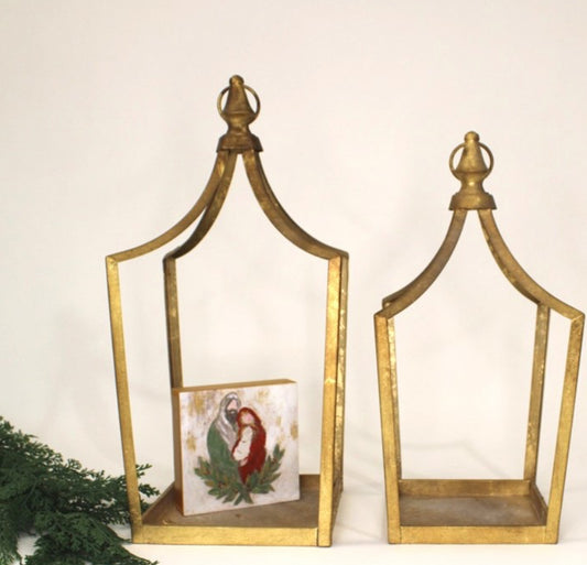 Antique Gold Metal Lanterns