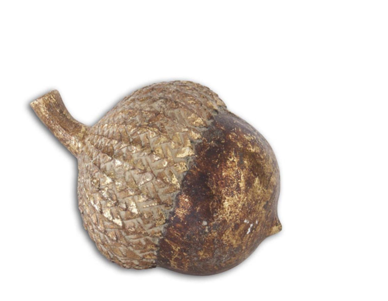 3 Inch Gold Gilded Resin Acorn