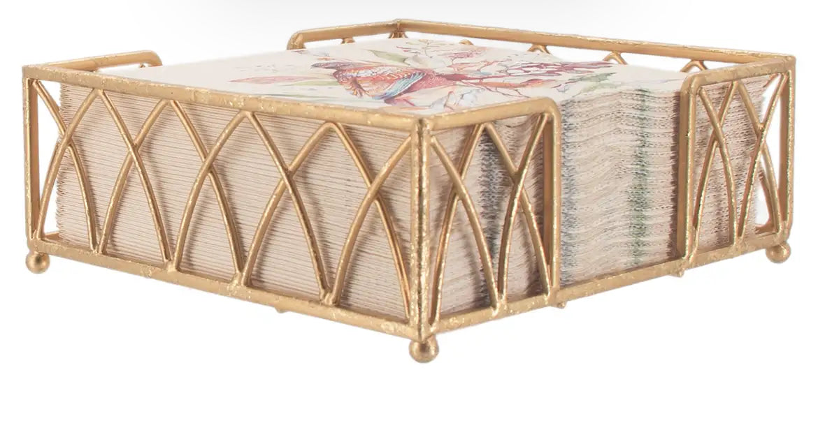 Metal Lunch Napkin Caddy
Arch in Gold Leaf