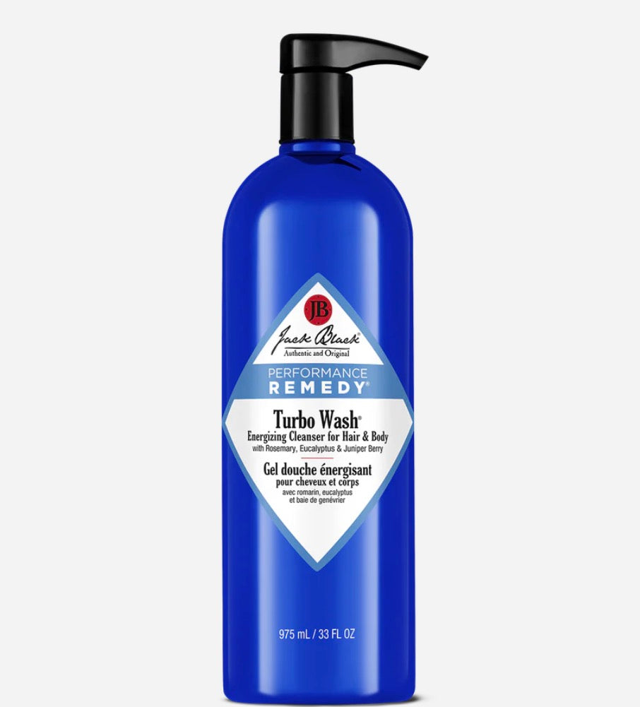Turbo Wash® Energizing Cleanser for Hair & Body
Rosemary, Eucalyptus & Juniper Berry 33oz