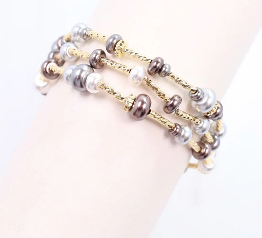 Lola Stretch Bracelet Set Grey