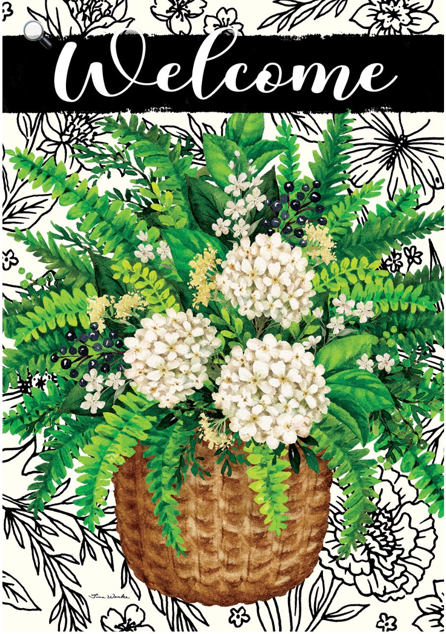 Elegant Fern-House Flag