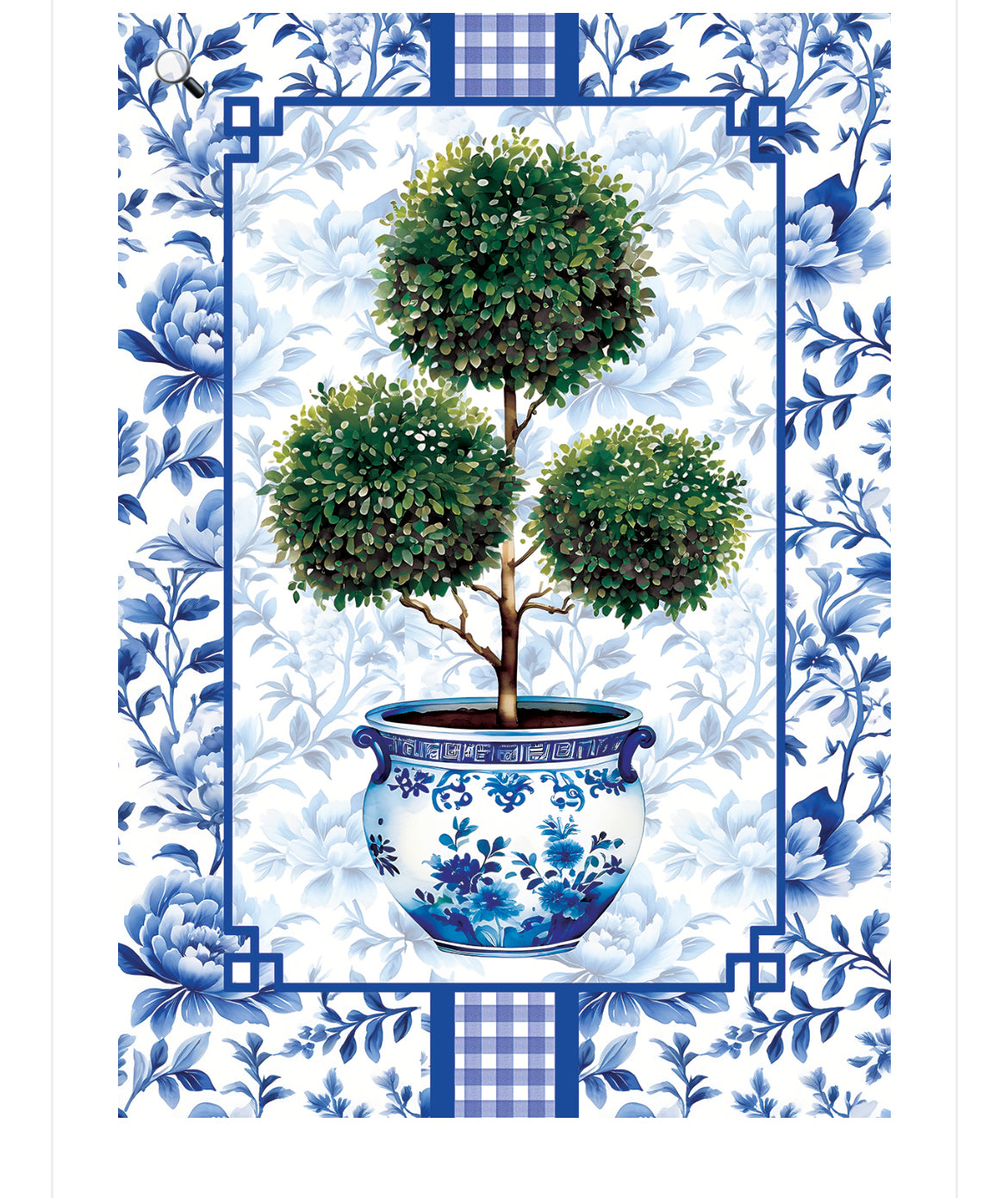 Chinoiserie Topiary House Flag