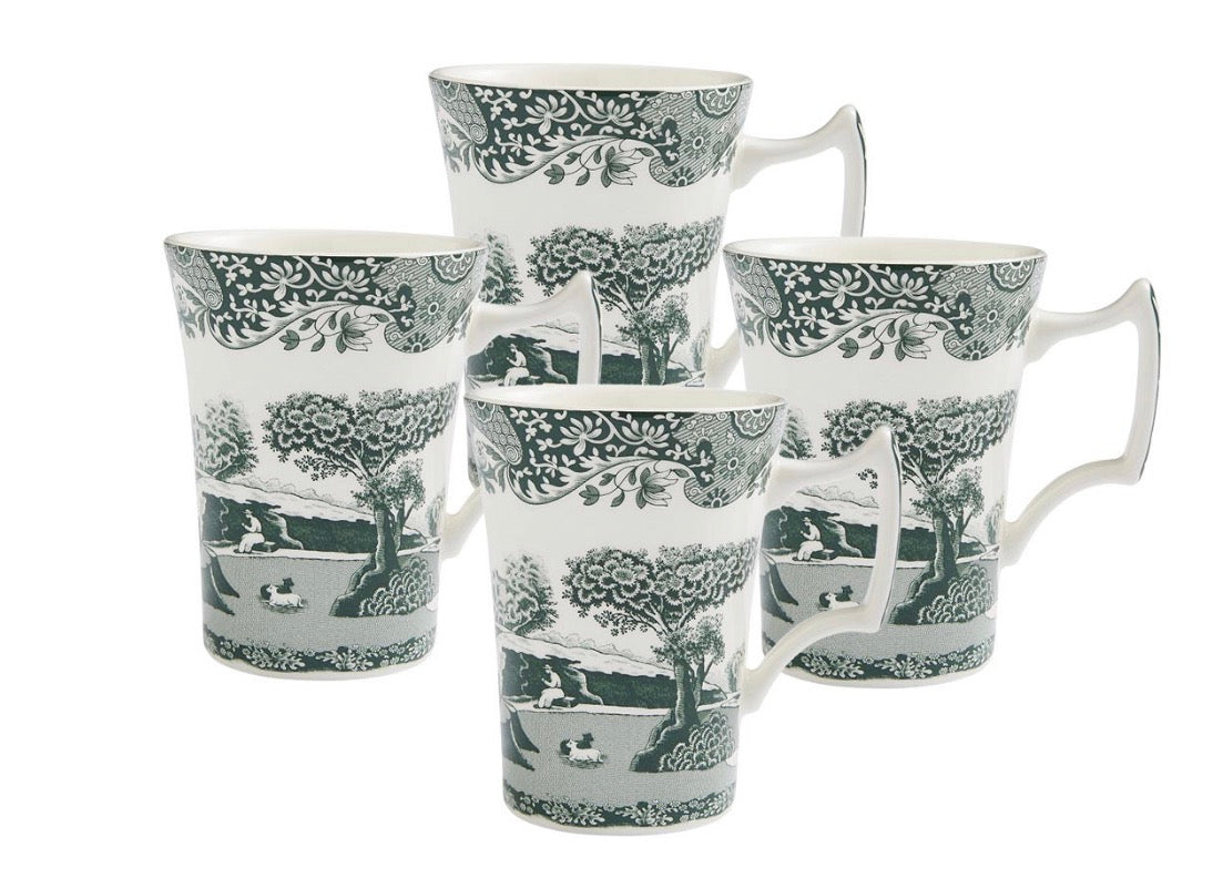 Heritage Green Italian Mugs