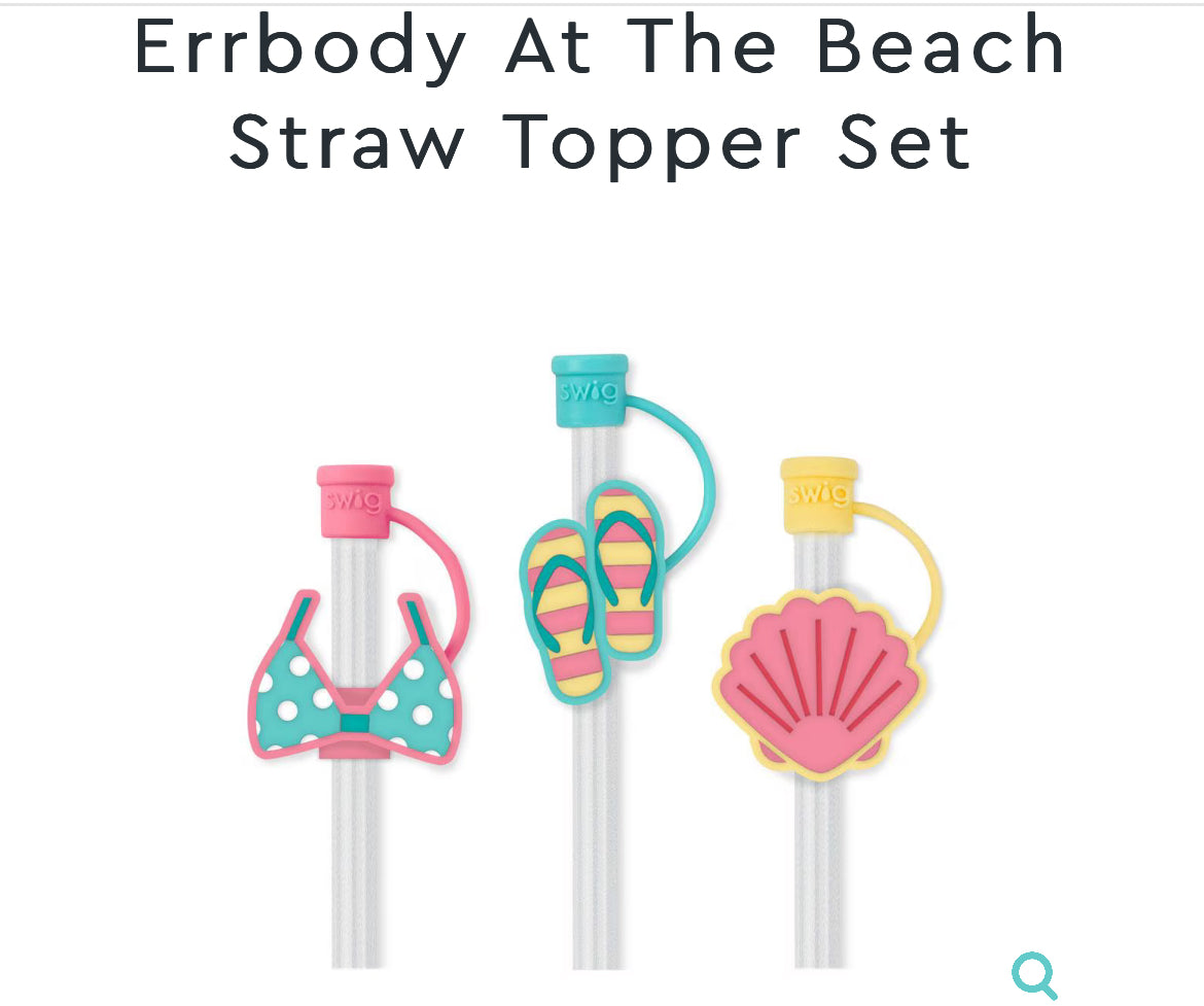 Errbody at the Beach Straw Topper Set