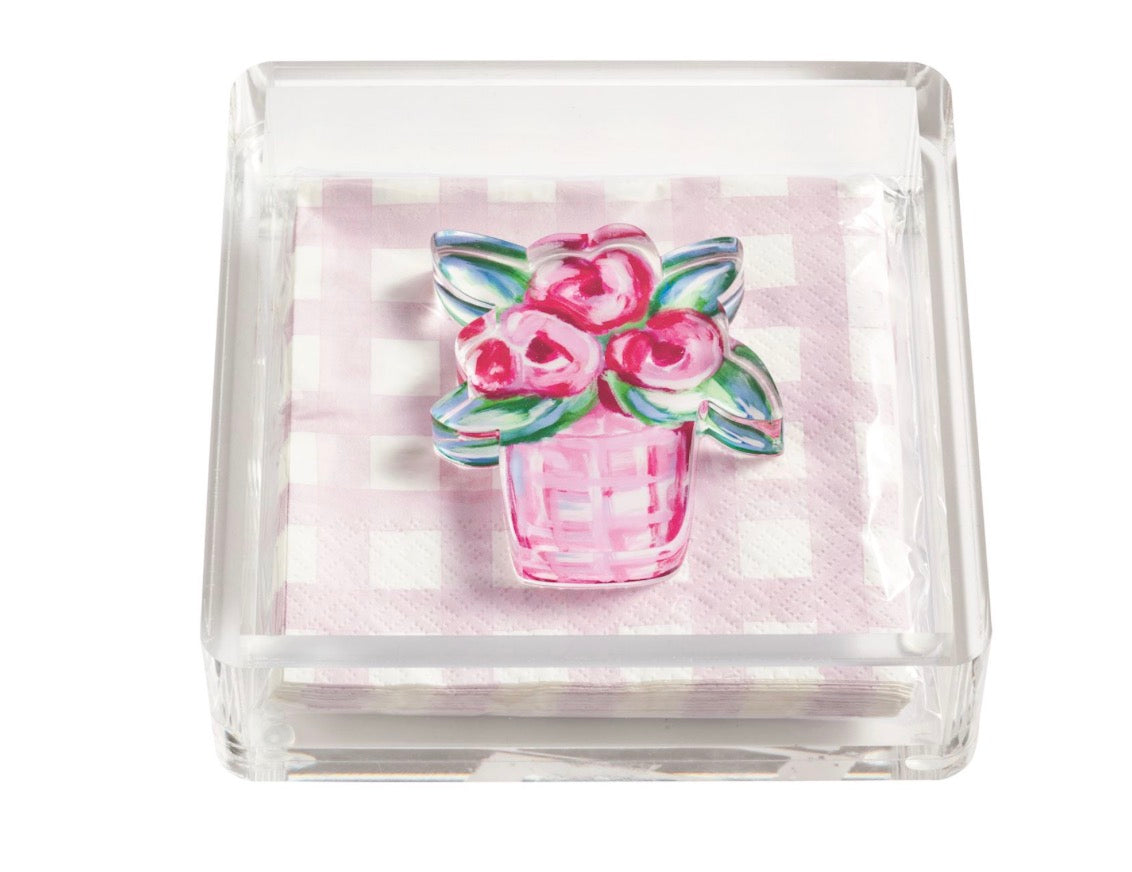 Flower Garden Napkin & Caddy Set