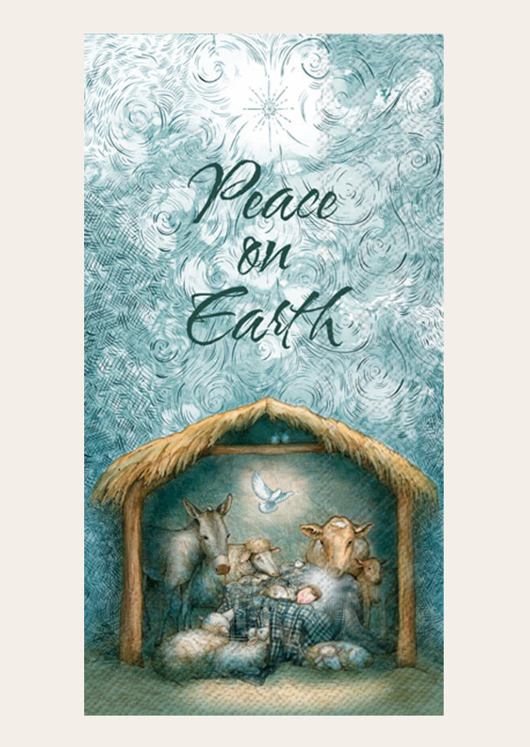 Peace Nativity Guest Towel