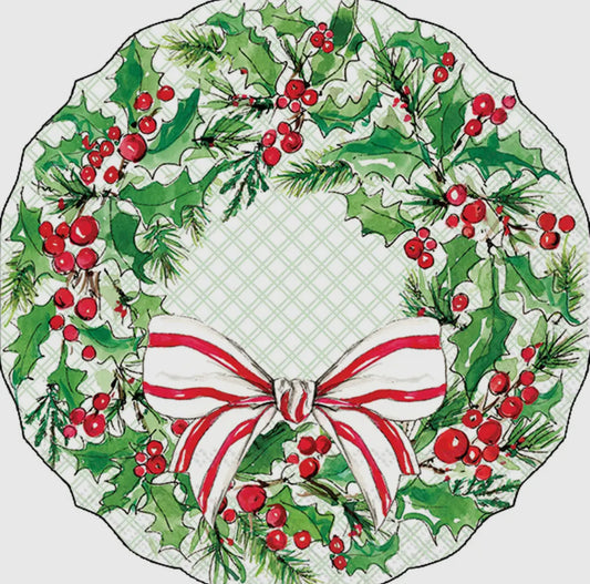 Shaped Lunch Napkins Pack of 12 Holly Berry Wreath
Christmas