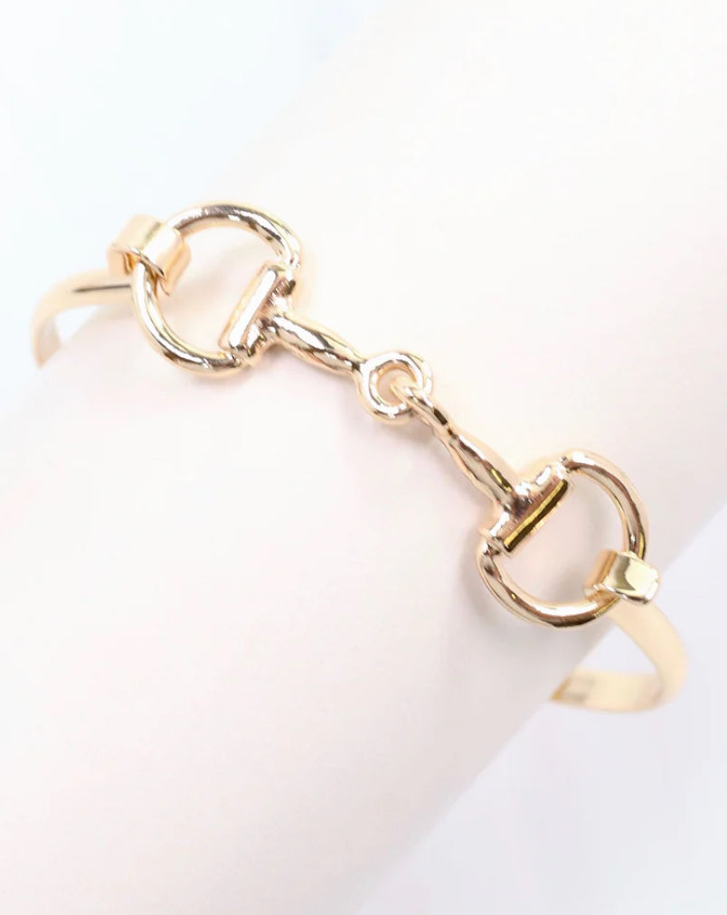 Haney Horsebit Bangle Gold