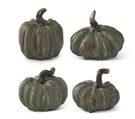 Assorted Resin Patina Copper Filler Pumpkins