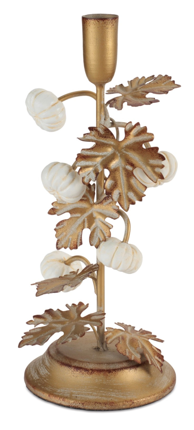MINI PUMPKIN TAPER CANDLE HOLDER