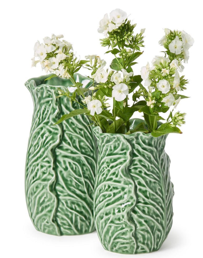Cruciferous Leaf Textured Vases