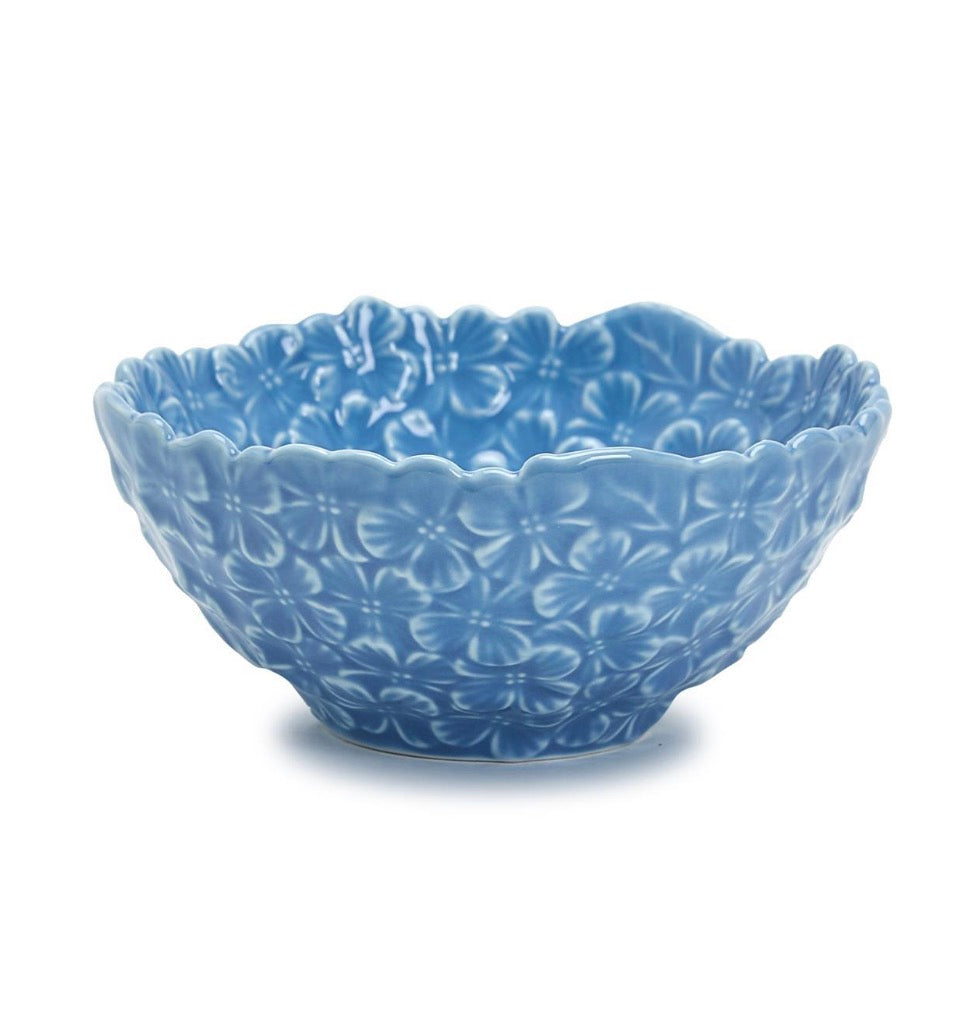 Blue Hydrangea Tidbit Bowl (food safe, dishwasher safe) - Porcelain