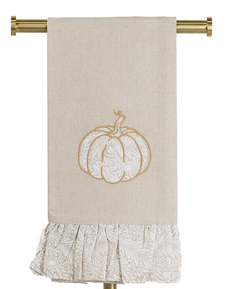 Pumpkin Ruffle Hand Towel