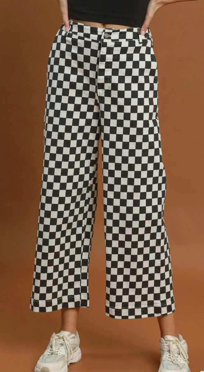 Checker Mineral Wash Pants