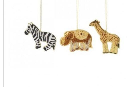 SEQUIN ANIMAL SAFARI ORNAMENT