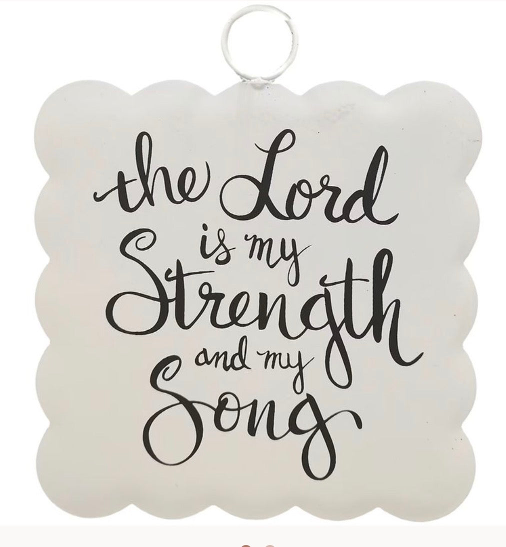 The Lord is my Strength Mini Scallop Art