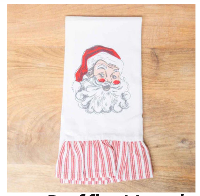 Santa Ruffle Hand Towel