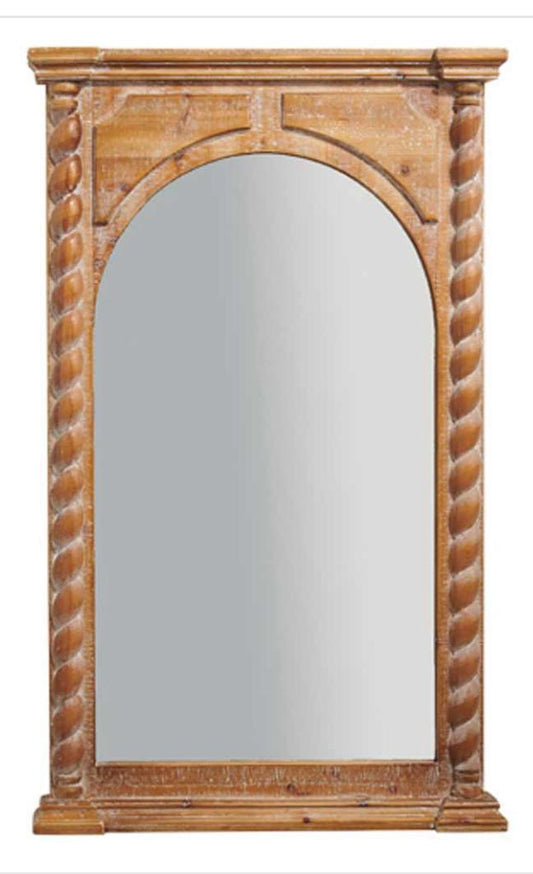 Twisted edge panel mirror