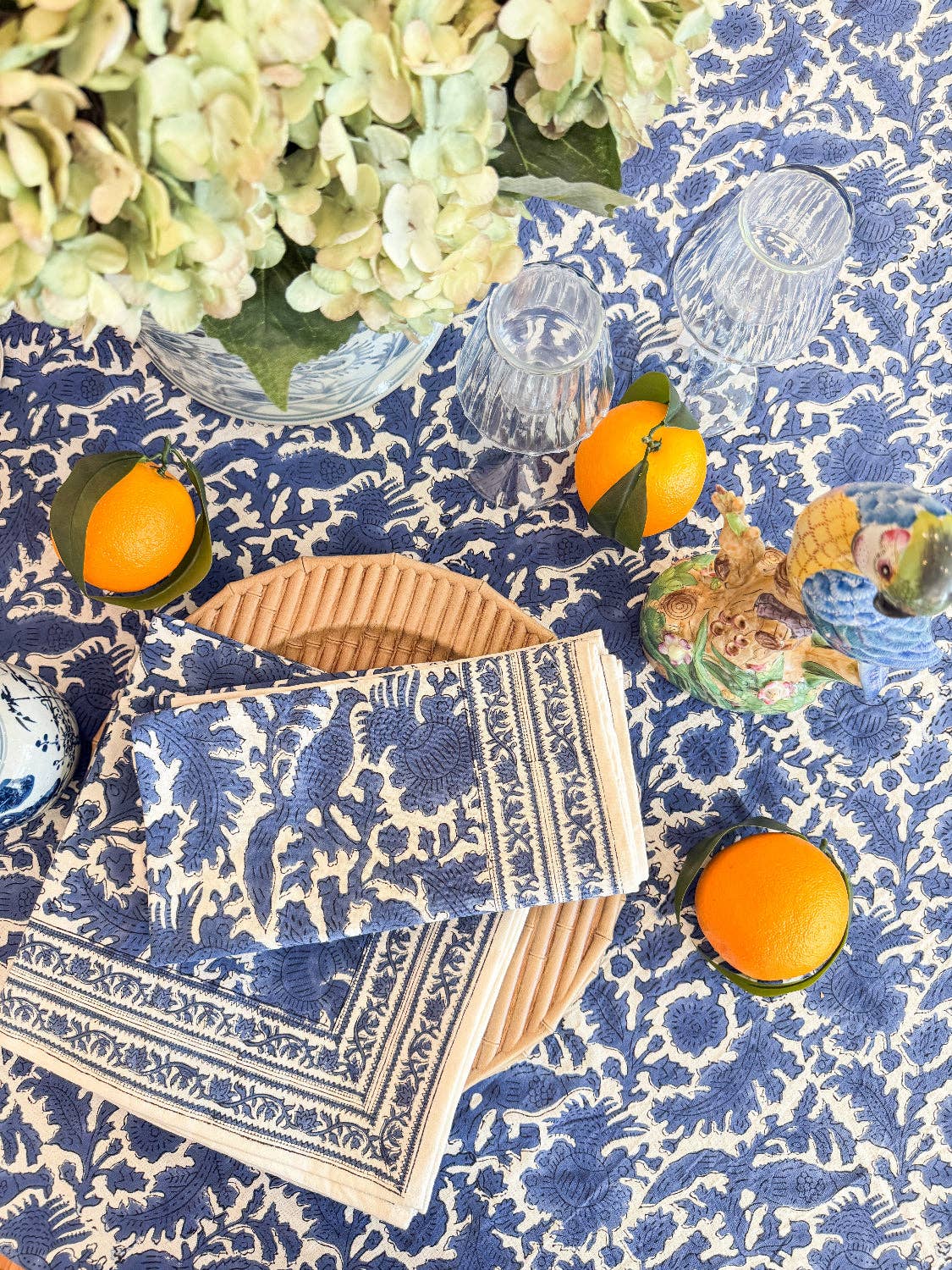 Indigo Pheasant Napkins-